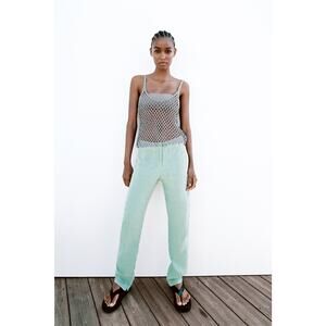 ZARA linen pants with slits limited edition